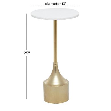 Stella & Eve Metal Accent Table with Marble Top