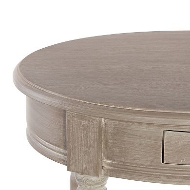 Stella & Eve Wood Oval Accent Table with Drawer