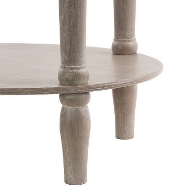 Stella & Eve Wood Oval Accent Table with Drawer