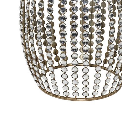 Stella & Eve Metal Open Frame Accent Table with Crystal Embellishments