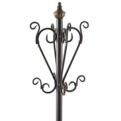 Stella & Eve Vintage Style Freestanding Metal Coat Rack with Scroll Designs
