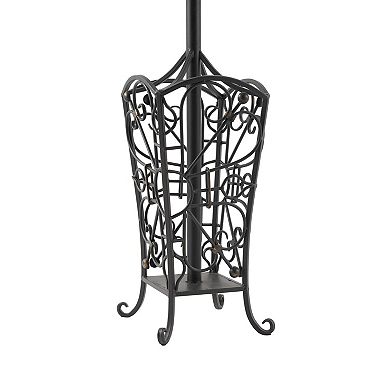 Stella & Eve Vintage Style Freestanding Metal Coat Rack with Scroll Designs
