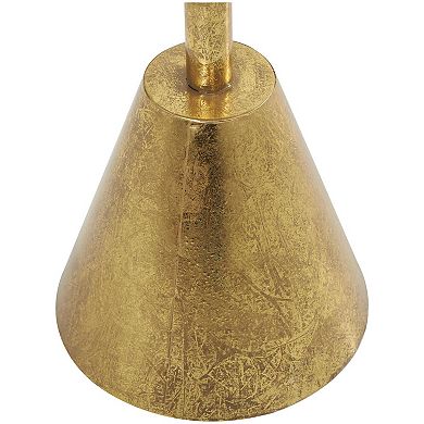 Stella & Eve Metal Pedestal Base Accent Table with Mirrored Glass Top