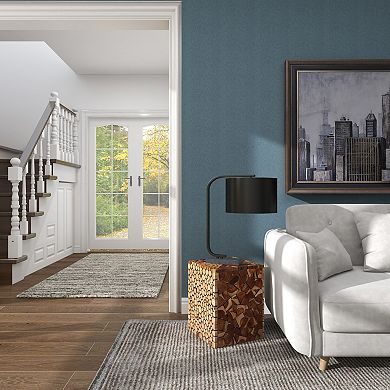 Stella & Eve Teak Wood Handmade Square Block Accent Table with Mosaic Design