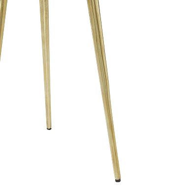 Stella & Eve Aluminum Metal Accent Table with Marble Top