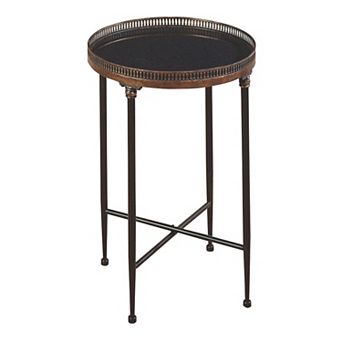 Stella & Eve Vintage Inspired Metal Cutout Round End Table