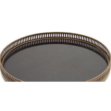 Stella & Eve Vintage Inspired Metal Cutout Round End Table