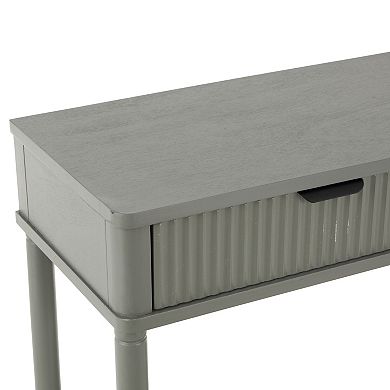 Stella & Eve Wood Handmade 2-Drawer Console Table with Ribbed Front