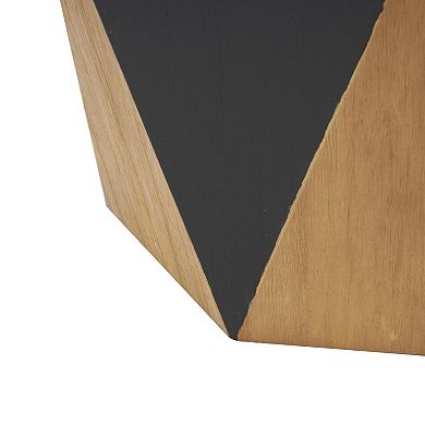 Stella & Eve Wood Diamond Accent Table 23.8-Inch Height 19-Inch Diameter