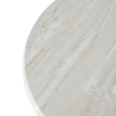 Stella & Eve Metal Pedestal Accent Table with Faux Marble Top