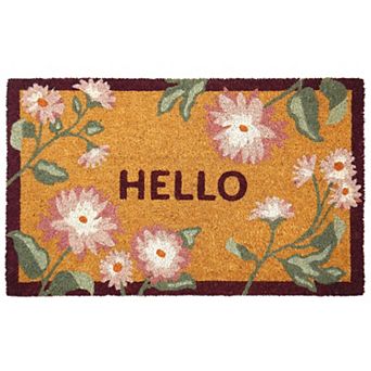 Sonoma Goods For Life® Floral Border "Hello" Coir Doormat
