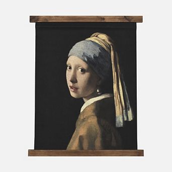 American Art Decor Girl with a Pearl Earring Tapestry Wall Art 16" x 20"