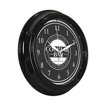 American Art Décor Cocktail Bar LED Wall Clock