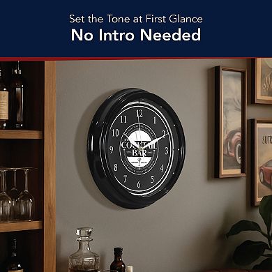 American Art Décor Cocktail Bar LED Wall Clock