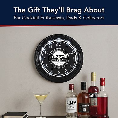 American Art Décor Cocktail Bar LED Wall Clock