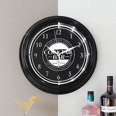American Art Décor Cocktail Bar LED Wall Clock