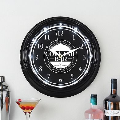 American Art Décor Cocktail Bar LED Wall Clock