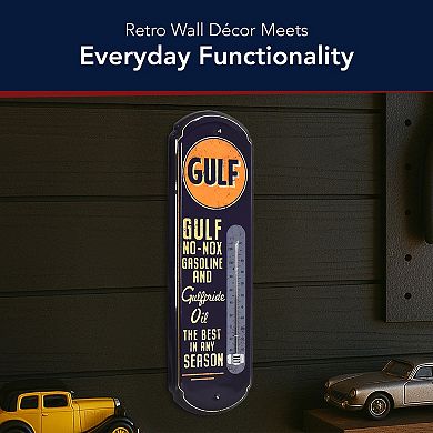 American Art Décor Gulf Vintage Indoor / Outdoor Thermometer Retro Sign