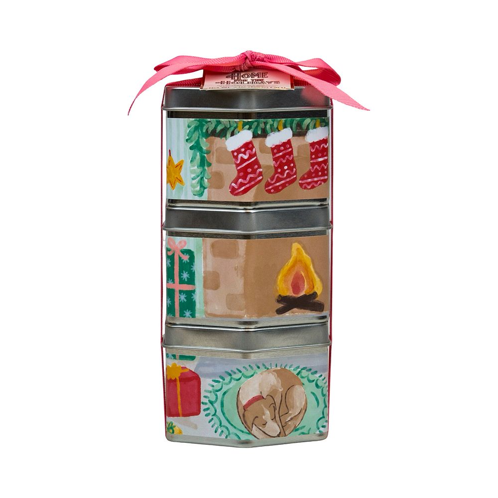 St. Nicholas Square® Holiday 3-Pack Stacked Candle Tins