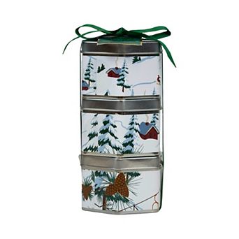 St. Nicholas Square® Ski 3-Pack Stacked Candle Tins