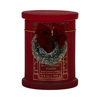 St. Nicholas Square® Winterberry Wishes Frosted Glass Candle 9.8-oz.