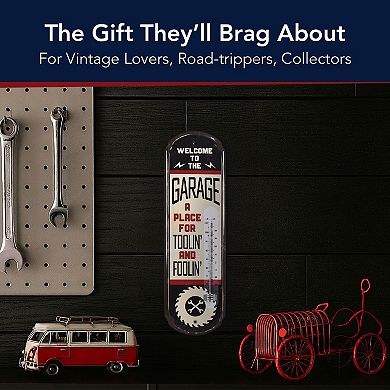 American Art Décor Garage Vintage Indoor / Outdoor Thermometer Metal ...