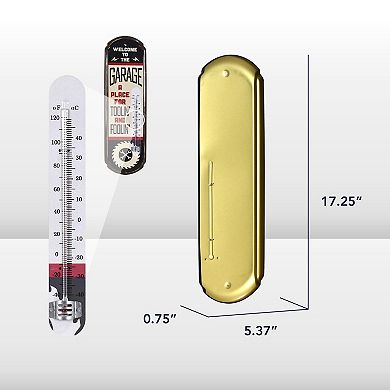 American Art Décor Garage Vintage Indoor / Outdoor Thermometer Metal ...