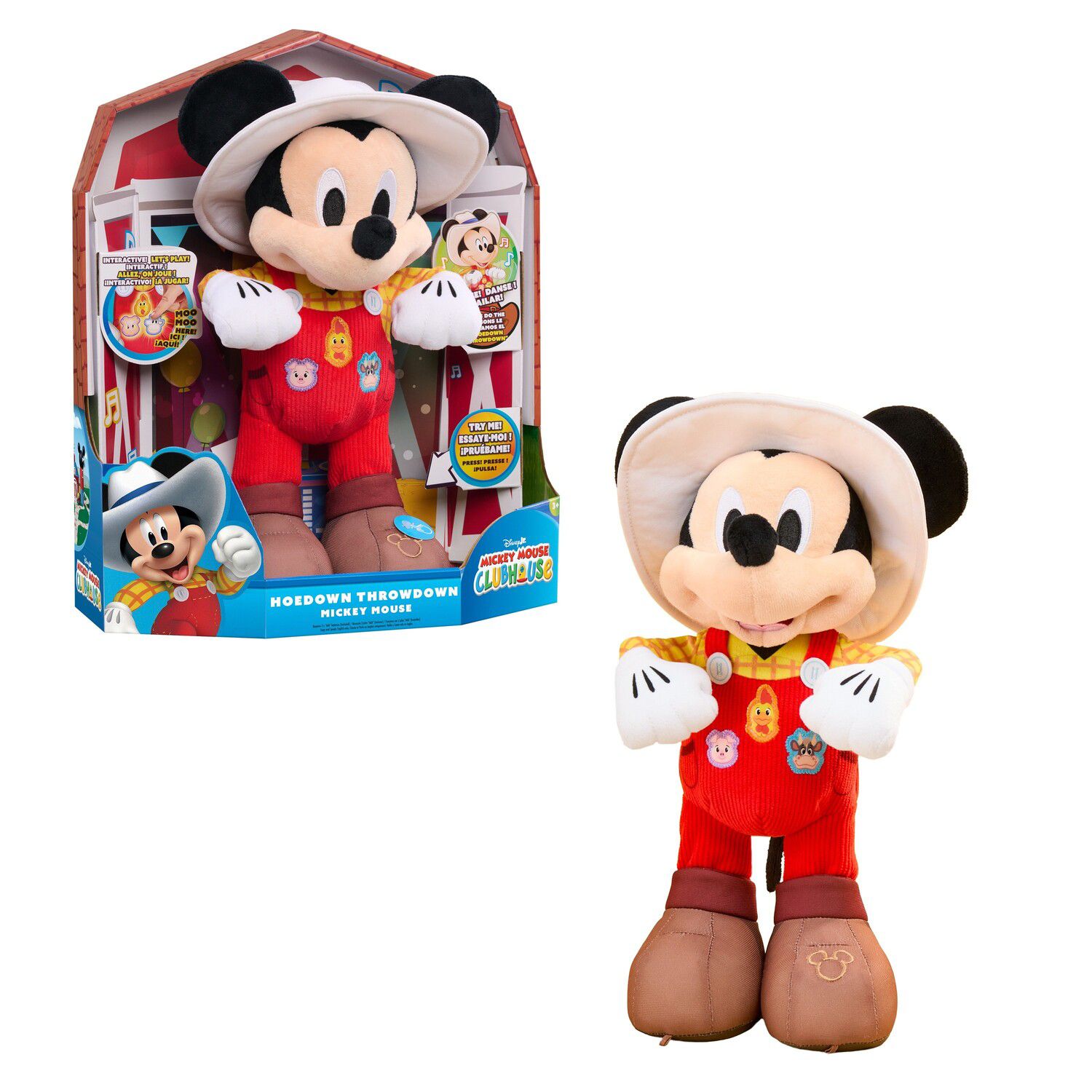 Детская мягкая игрушка Disney Junior Mickey Mouse Clubhouse Hoedown Throwdown Plush Toy — фото 1