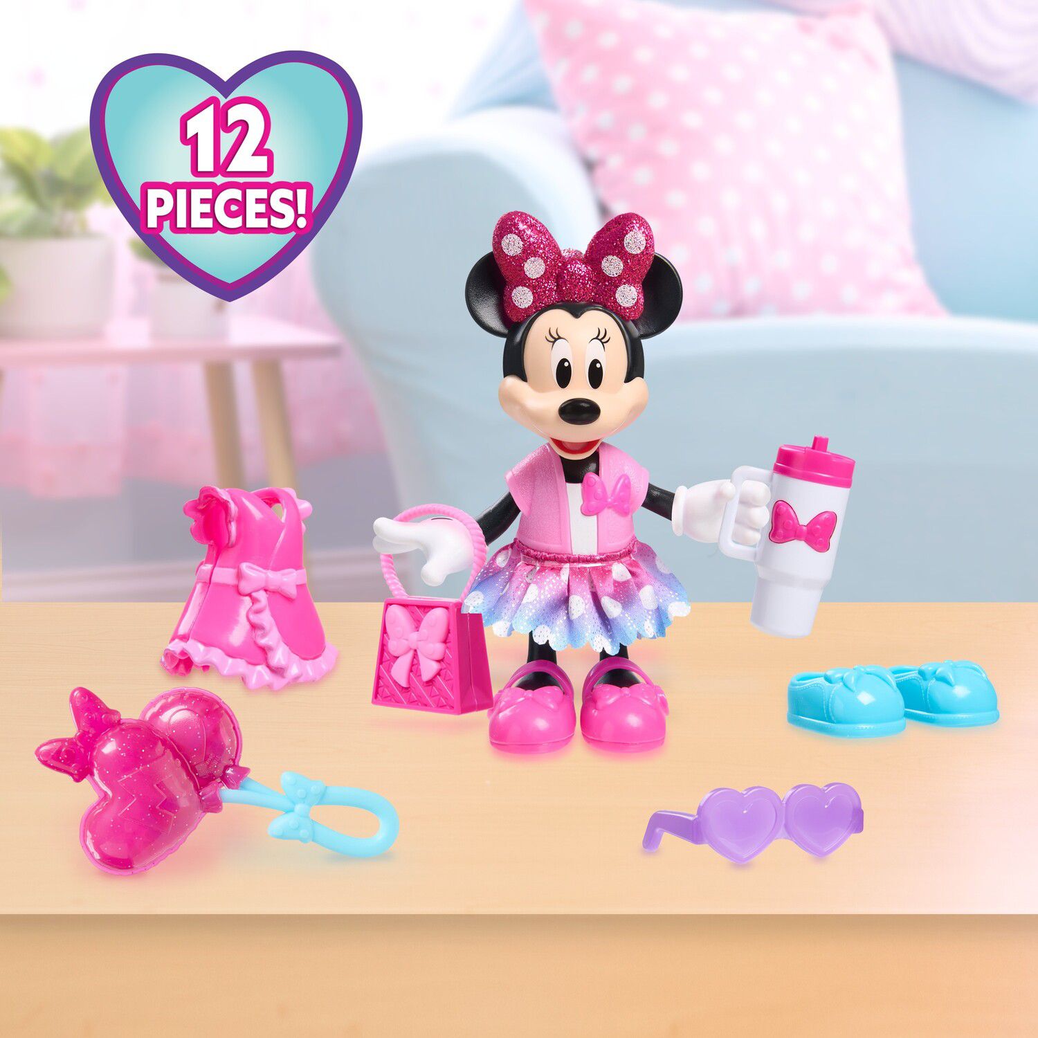 Детские куклы Disney Junior Minnie Mouse Fabulous Fashion Doll 12 pc Set — фото 6