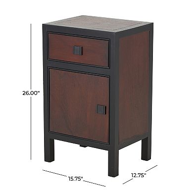 Stella & Eve Wood Square Cabinet with 1 Door & 1 Drawer