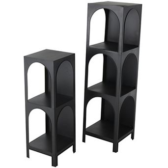 Stella & Eve Metal 2 pc Storage Shelving Unit with Arched Openings