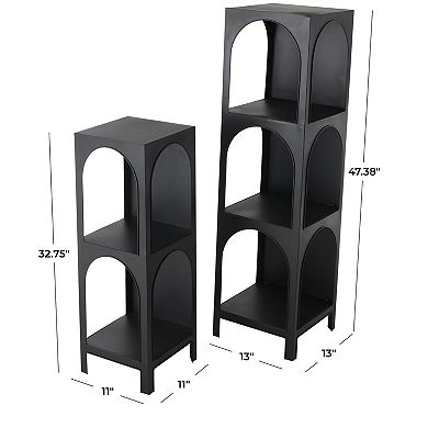 Stella & Eve Metal 2-Piece Storage Shelving Unit with Arched Openings