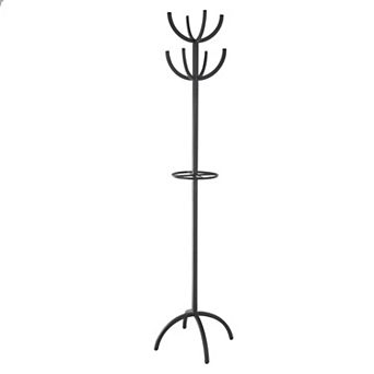 Stella & Eve Metal 8-Hook Freestanding Coat Rack with Circular Center Storage