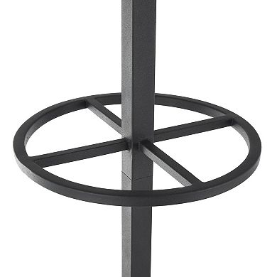Stella & Eve Metal 8-Hook Freestanding Coat Rack with Circular Center Storage