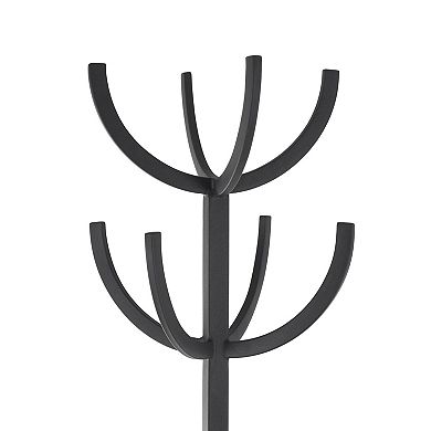 Stella & Eve Metal 8-Hook Freestanding Coat Rack with Circular Center Storage