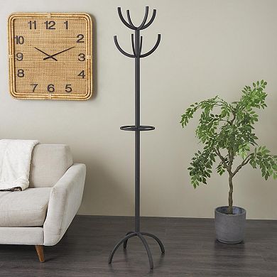 Stella & Eve Metal 8-Hook Freestanding Coat Rack with Circular Center Storage