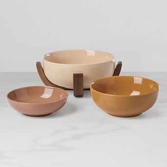 Oneida 24 Seven Colors 4 pc Nesting Bowl Set
