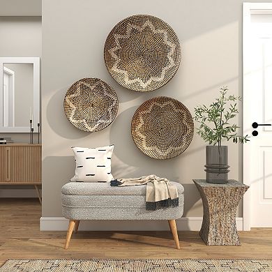 Stella & Eve Handmade Mother-of-Pearl Shell Hourglass Shaped Accent Table
