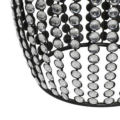 Stella & Eve Metal Open Frame Accent Table with Crystal Embellishments
