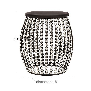 Stella & Eve Metal Open Frame Accent Table with Crystal Embellishments