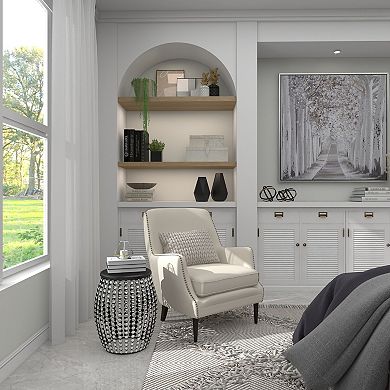 Stella & Eve Metal Open Frame Accent Table with Crystal Embellishments