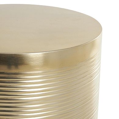 Stella & Eve Ribbed Metal Accent Table