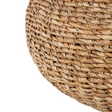 Stella & Eve Rattan Wrapped Coffee Table with Teak Top