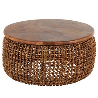 Stella & Eve Rattan Woven Coffee Table
