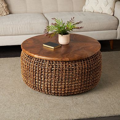 Stella & Eve Rattan Woven Coffee Table