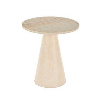 Stella & Eve Handmade Cone Teak Wood Side Table