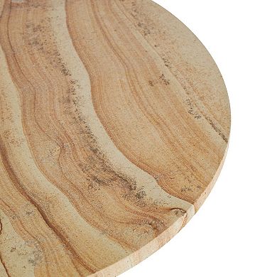 Stella & Eve Handmade Cone Teak Wood Side Table