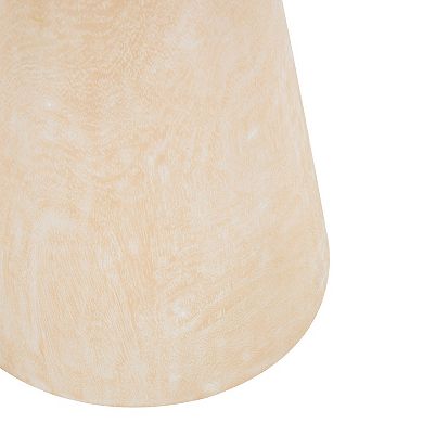 Stella & Eve Handmade Cone Teak Wood Side Table