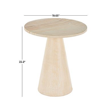 Stella & Eve Handmade Cone Teak Wood Side Table
