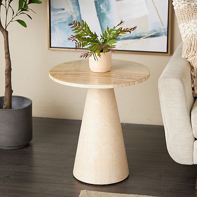 Stella & Eve Handmade Cone Teak Wood Side Table